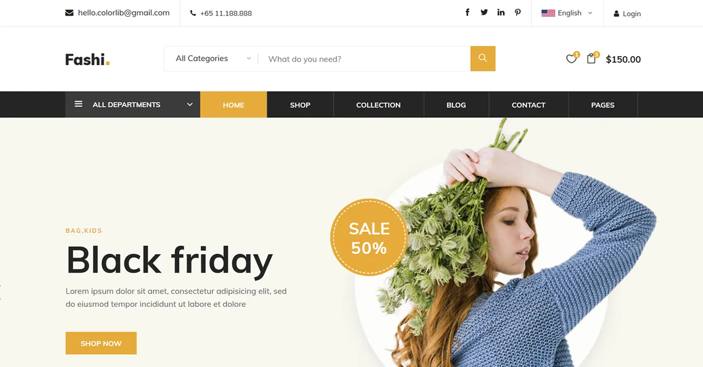 E-commerce Template (Fashion 8)